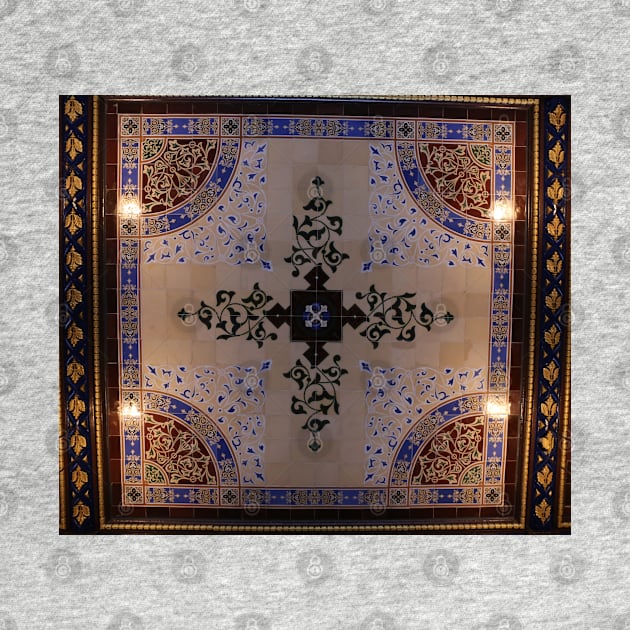 Ornamental Tiled Ceiling Geometric Pattern by Christine aka stine1